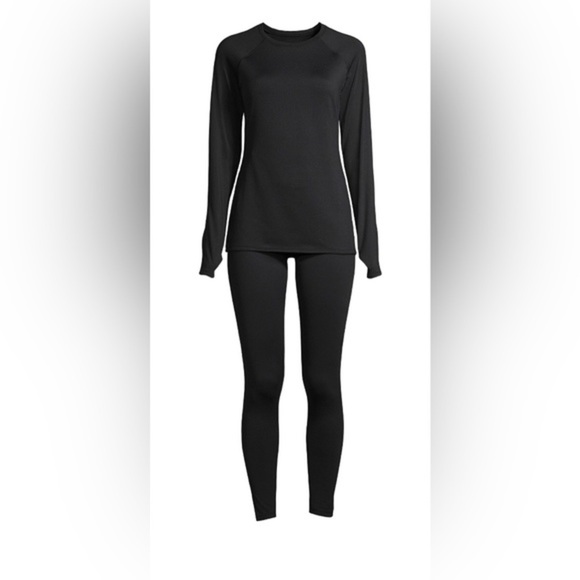 ClimateRight Cuddl Duds black base layer plush warmth long seeve crew Top sz XS - Picture 9 of 9